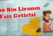 100 bin TL'ye banka ne kadar faiz verir